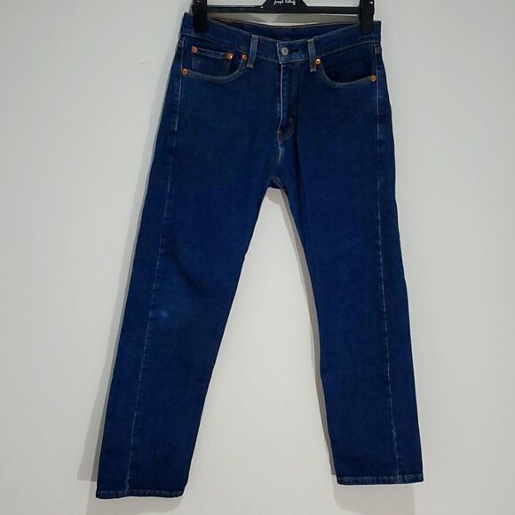 LEVI'S 505 Dark Wash 30x30 Straight Leg Jeans - Picture 1 of 8